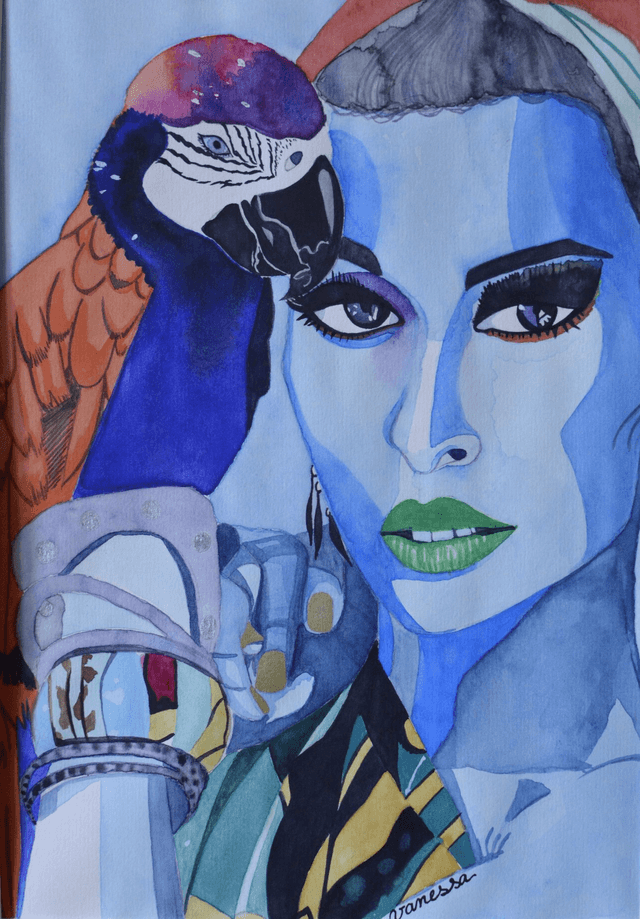 Femme bleue